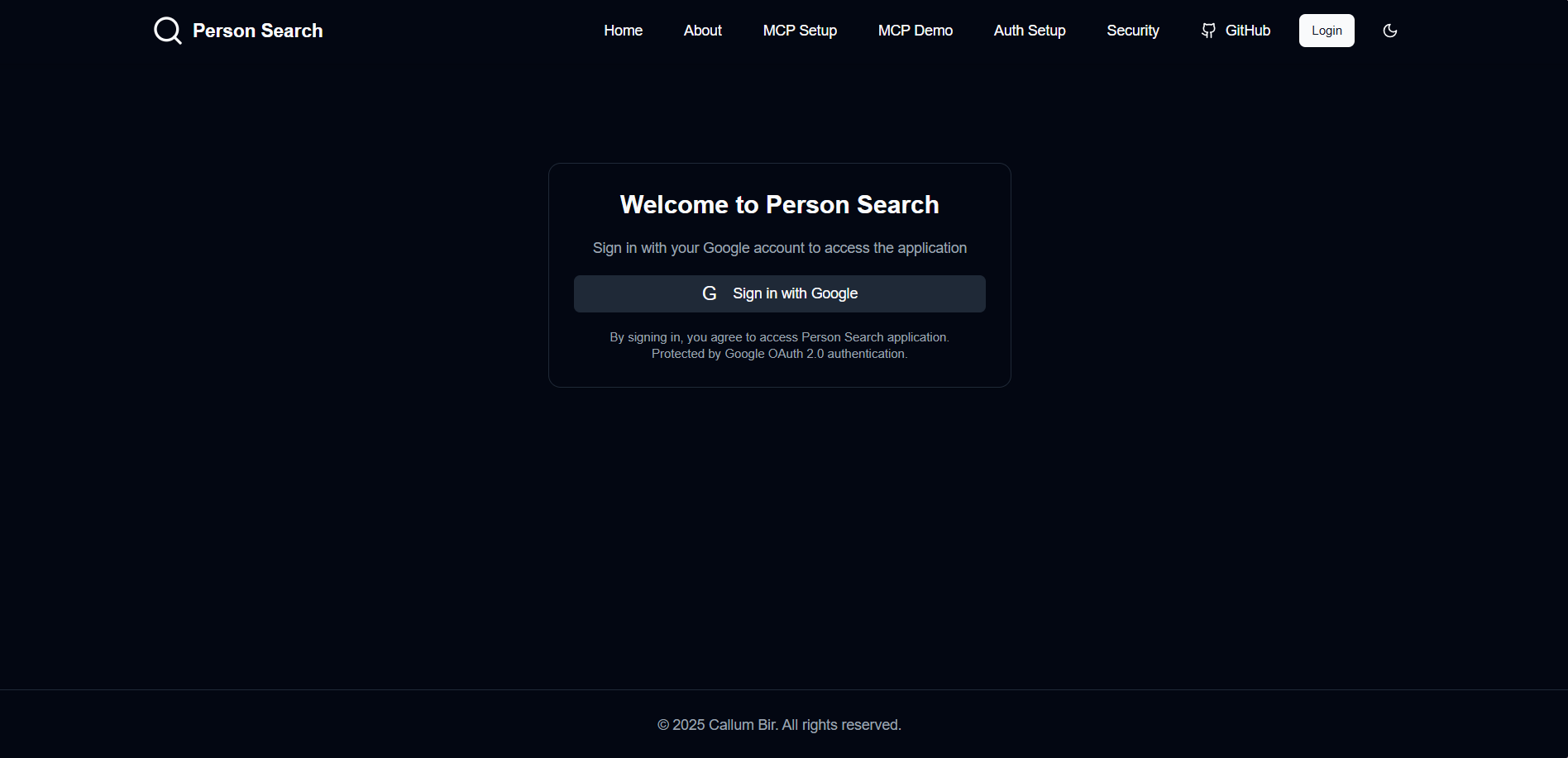 Person Search App (Auth)